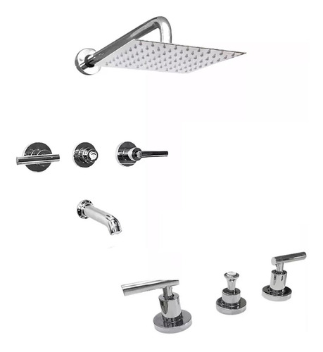 Combo Griferia Hidromet Climb Duchon Y Bidet Lever Cs9218