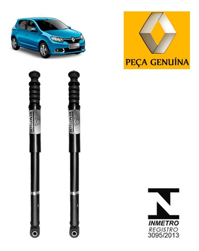 Kit 2 Amortecedores Traseiros Renault Sandero 2014 Em Diante