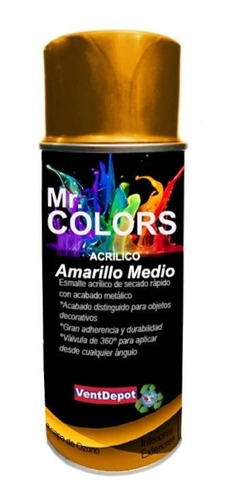 Spray De Pintura Barata, Mxcry-027, Amarillo Medio, Brillos