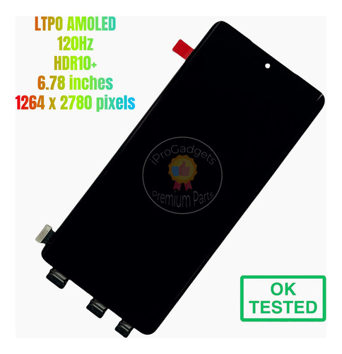 Pantalla Táctil Amoled Para Oneplus Ace 3 Pro 5g Pjx110