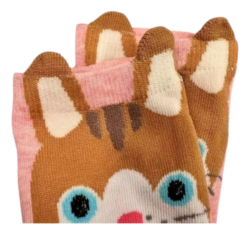 Tines Kawaii Calcetines De Perrito Tines De Perrito 3 Piezas Variados Estampado Único