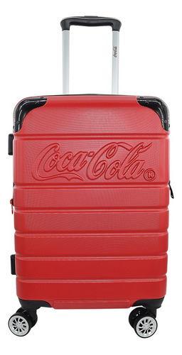 Maleta Coca Cola® Chica 20 Inch Rígida Abs Carry On Avion Color Rojo