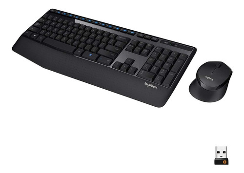 Teclado Logitech Mk345 Inalambrico Y Mouse | Negro