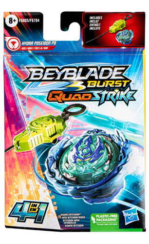 Beyblade Burst Quadstrike Hydra Poseidon P8 - Hasbro Cor Azul