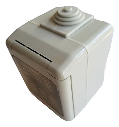 Caja De Comando Dos Modulos Tapa Transparente Gris