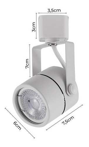 Imagem 5 de 5 de Spot Para Trilho Branco P/ Lâmp. Dicroica Mb/nordecor S33038