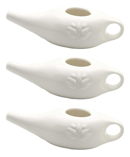 Caño De Limpieza Nasal Neti Pot De Cerámica, 3 Unidades, 250