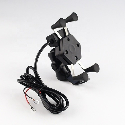 Imagen 5 de 8 de Soporte Y Cargador Celular Moto 5v 2a Salida Usb Cable