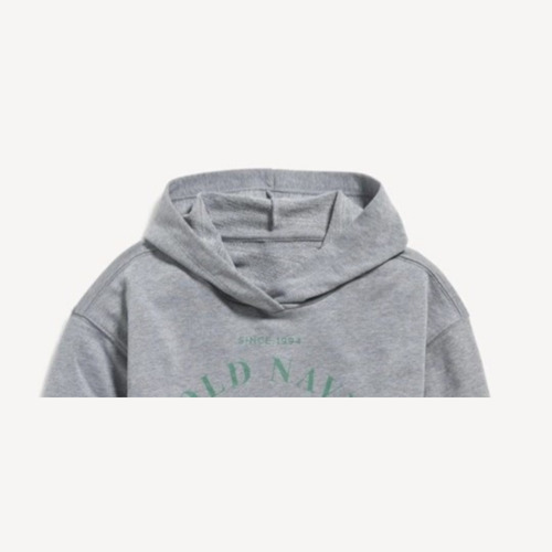 Sudadera Oversized Old Navy Niño Cuello Redondo Gris