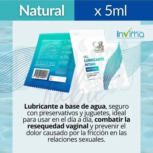 Gel Lubricante Intimo Natural Elixir Sachet 5 Ml