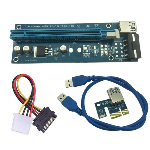 Cabo Riser Usb 3.0 Bitcoin Ethereum Monero Pci-e 1x P/ X16