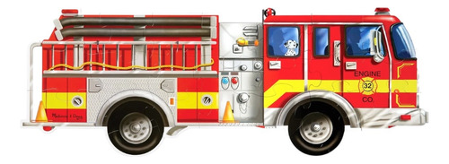 Rompecabezas Gigante Camion De Bombero 24 Piezas
