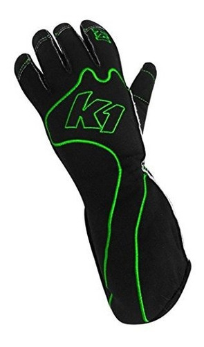 Guantes De Karting K1 Race Gear Rs1 (verde/negro, Mediano)