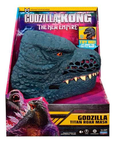 Máscara Godzilla Con Sonidos Monsterverse Kong New Empire