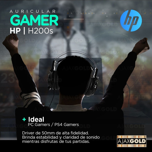 Imagen 6 de 10 de Auricular Gamer Hp H200 C/ Microfono Pc Ps4 Xbox Notebook Hq