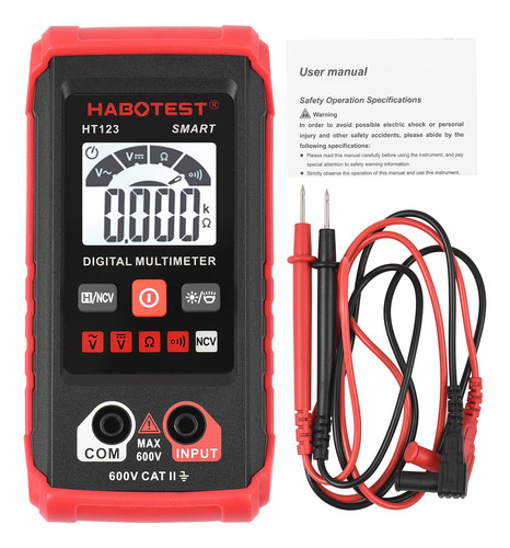Multímetros Range Test Ht123 Data Ncv Habotest Hold Auto