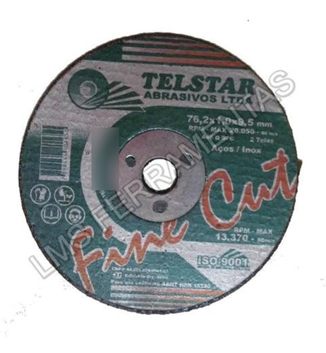 Disco De Corte Extra Fino 3 X 1,0 X 3/8 Telstar - 15540