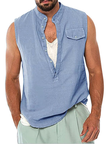 Suéter Casual Liso Con Cuello En V Para Hombre, Mangas De Al