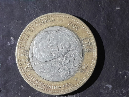 Venta De Moneda De 10 Del 1862  150 De Aniversario De Puebla