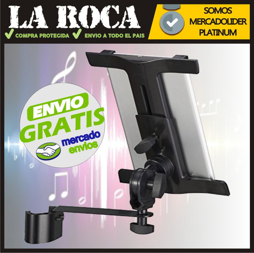 Imagen 6 de 10 de Soporte De iPad Tablet Celular Para Pie Microfono