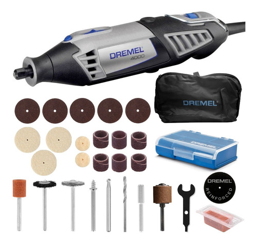 Mini Torno Dremel 4000 Velocidad Variable 26 Piezas Funda