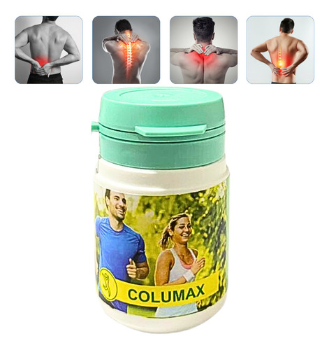 Kit 60 Columax Hérnia De Disco Letítimo 100% Natural 15 Cáps Sabor Sem Sabor