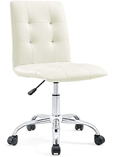 Modway Prim Silla De Oficina Giratoria Sin Brazos Con Respa. Color White