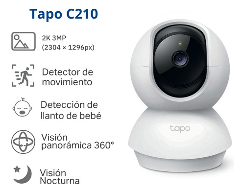 Cámara Seguridad Tapo C210 + C212 + Micro Sd 128gb - Tplink