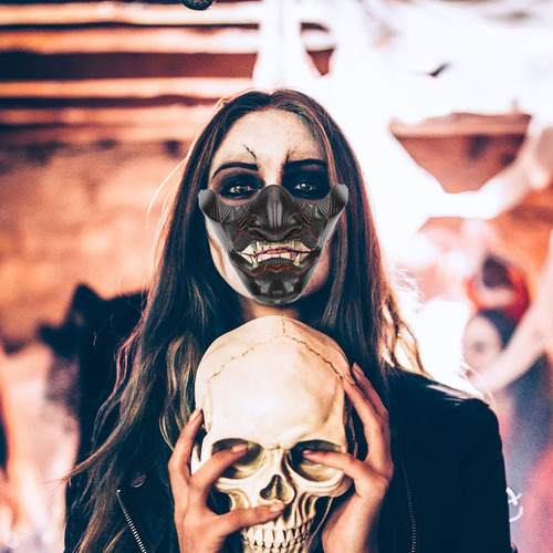 Máscaras De Halloween De Samuráis Para Decoración De Media