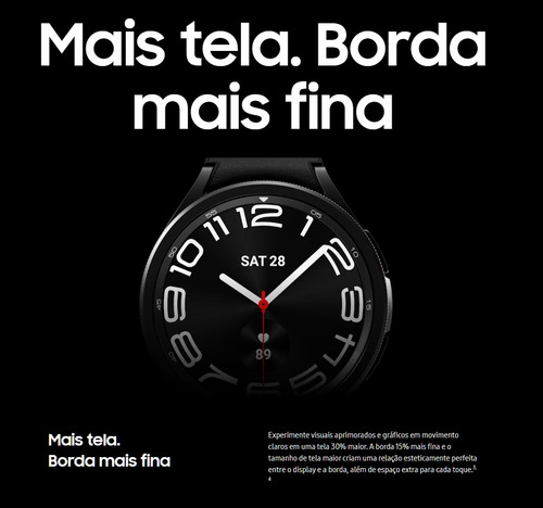 Samsung Smartwatch Galaxy Watch6 Classic Lte 43mm Prateado