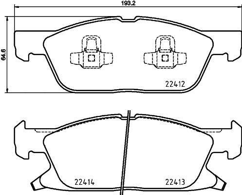 Balatas Delanteras / Ford Edge Sel 2015 A 2018 Semimetálica
