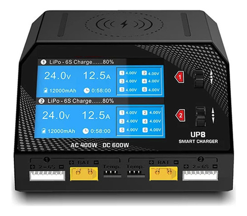Bateria Preta Balance Up8 Ac 400w Dc 600w 2x16a De Canal Dup