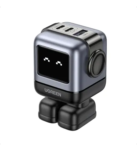 Cargador Ugreen Nexode Robot 65w Gan Usb C Led Color Negro