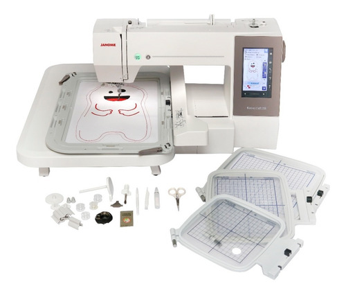 Imagen 3 de 8 de Bordadora Janome Mc 550e + 17 Hilos Y 3 Tijeras De Regalo!!