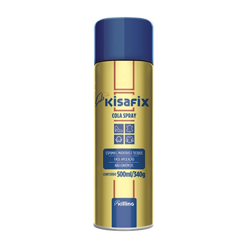 Adesivo Cola De Contato Kisafix Spray - 500ml/340g 