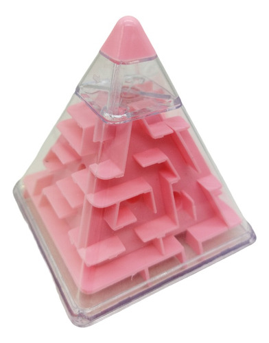 Cubo Mágico Acrilico 3d Labirinto Pirâmide Puzzle 8x9 Cm