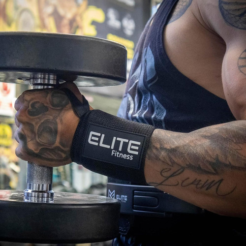 Soporte De Muñeca Para Gym | Muñequeras Resistentes Negro