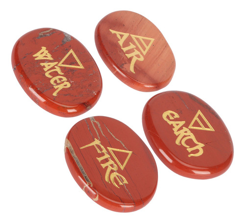 Pedras De Reiki, 4 Elementos, Símbolos Triangulares Gravados