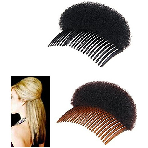 2pices (1black + 1brown) Mujeres Bump It Up Volumen Hair Ba