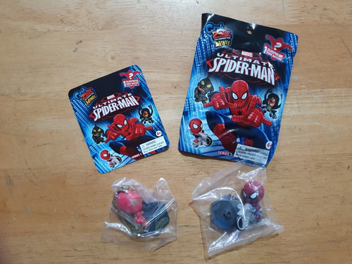 2 Mini Figuras Ultimate Spiderman Hombre Araña Nuevas