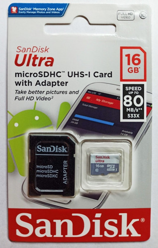 Memoria Microsd 16 Gb 100% Original Clase 10 Nueva Sellada
