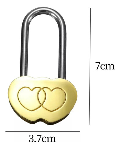 - Duas Peças Gravadas Com Coração Duplo, Love Lock,