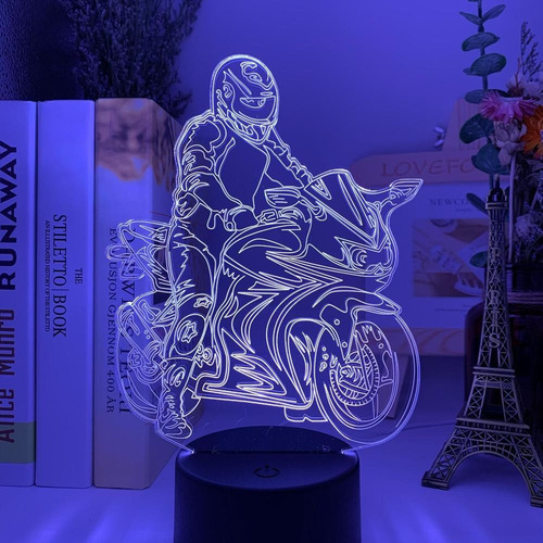 Lámpara 3d Moto Racer Jonathan Rea Figura De Luz De Noche