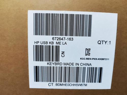 Teclado Hp Interfaz Usb Modelo Ku-1156 En Español L.a. Teclado Negro Idioma Español Latinoamérica