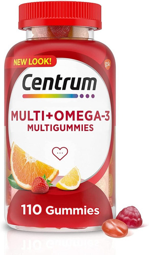 Centrum, Multi + Omega 3. Corazón, Cerebro Y Ojos. 100 Gomit