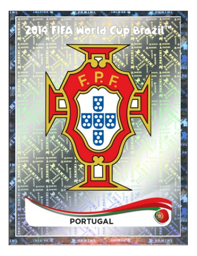 Lámina Álbum Mudial Brasil 2014 Escudo Portugal Reciclado 