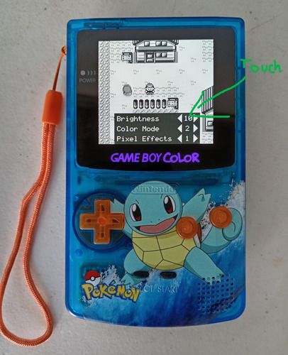 Nintendo Game Boy Color Con Pantalla Amoled Y Pokemon Repro Azul (Usado)