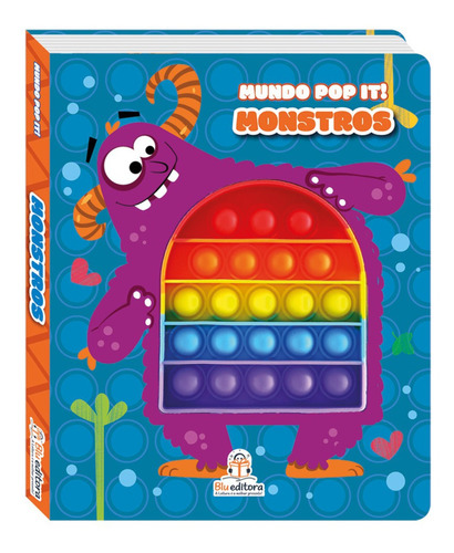 Livro Infantil Com Brinquedo Fidget Toy Bolha Mundo Pop It