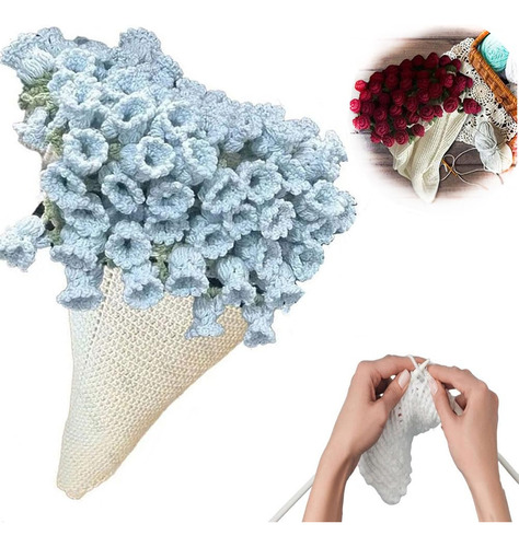 Kit De Crochet Flores, Diy Manta De Ramo De Flores, Crochet