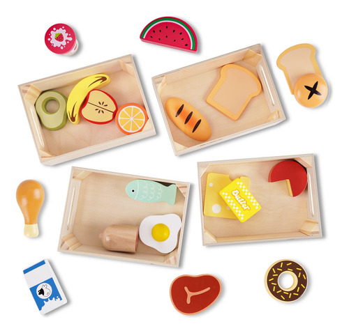 Grupos De Alimentos Juegos De Alimentos De Madera, Juguetes